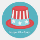 Search for 4th of july round stickers America