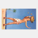 Search for vintage beach girl stickers Pinup