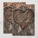 Search for carved heart tree wedding invitations Country