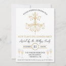 Search for champagne glass new years eve invitations Black and gold