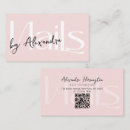 Search for nail technician business cards Blush pink