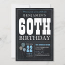 Search for male 60th birthday invitations Blue