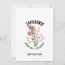 Search for birth month cards January