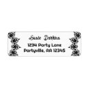 Search for black and white damask return address labels Feminine