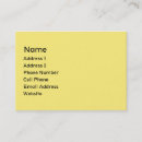 Search for plain chubby business cards Yellow