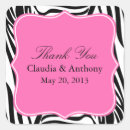 Search for zebra print wedding stickers Pink