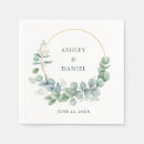 Search for eucalyptus wedding napkins Watercolor eucalyptus leaves