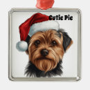 Search for yorkie christmas tree decorations Red