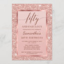 Search for rose 50th birthday invitations Fifty and fabulous