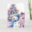 Search for cute snowman christmas cards Watercolor