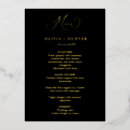 Search for gold foil menus Black and white