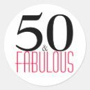 Search for fabulous 50 stickers Typography
