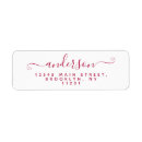 Search for burgandy return address labels Burgundy red