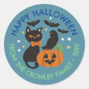 Search for blue cat stickers Happy halloween