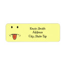 Search for funny face return address labels Cute