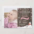 Search for snowman birthday invitations Winter onederland