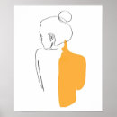 Search for abstract woman art posters Yellow