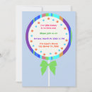 Search for rainbow lollipop invitations Colourful
