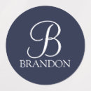 Search for circular monogram stickers Blue
