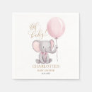 Search for girl elephant baby shower napkins Elegant