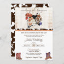 Search for cowhide invitations Rustic