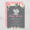 Search for pink elephant baby shower invitations Elegant