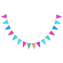 Search for green and purple bunting flags For kids