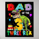 Search for dinosaur birthday posters Three