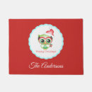 Search for red and green christmas doormats Santa claus