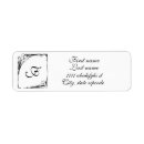 Search for art nouveau return address labels Black and white