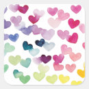 Search for colorful hearts stickers Rainbow