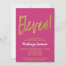 Search for 11 year old girl birthday invitations Eleven