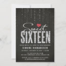 Search for black silver sweet 16 invitations Red