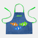 Search for fish design aprons Under the sea