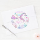 Search for mermaid party favor stickers Oneder the sea