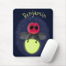 Search for fireflies mousepads Illustration