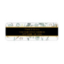 Search for green leaves return address labels Rustic branch
