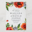 Search for poppy flower wedding invitations Red
