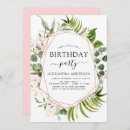 Search for eucalyptus birthday invitations Blush pink