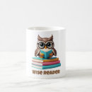 Search for cute owl design mugs Book lover