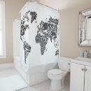 Search for world map shower curtains Travel