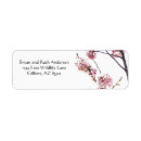 Search for flowering trees return address labels Cherry blossom