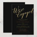 Search for typography engagement party invitations Gold