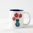 Search for blue flower coffee mugs Red