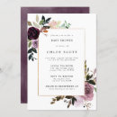 Search for plum baby shower invitations Peony
