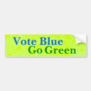 Search for vote green bumper stickers Blue