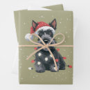 Search for scottish terrier christmas wrapping paper Santa