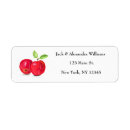 Search for red apple return address labels Watercolor