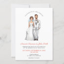 Search for cartoon wedding invitations Couple