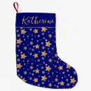 Search for blue and gold christmas stockings Vintage